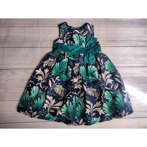 Gymboree Blue Floral Dress‎ Size 3t - Picture 1 of 6